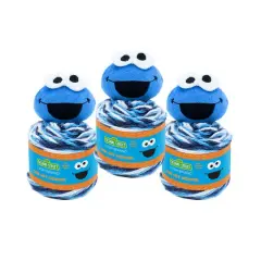 3 Pack Lion Brand&reg; Sesame Street&reg; One Hat Wonder Yarn Cookie Monster