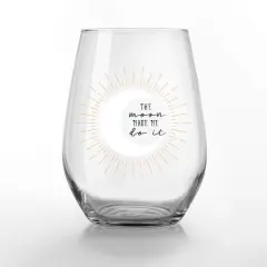 The Moon Made Me Do It 15oz. Printed Stemless Wine Glass