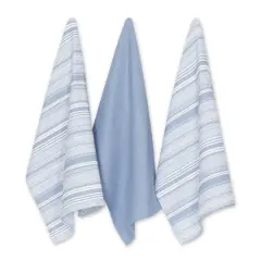 DII&reg; Urban Stripe Dish Towels, 3ct. Stonewash Blue