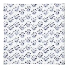 Blue Floral Pattern 10" x 10" Poly Twill Napkin