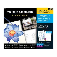 Prismacolor&reg; Technique&trade; Level 1 Drawing & Shading 26-Piece Nature Drawing Set