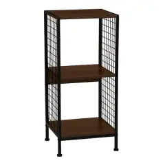 Household Essentials 28" Trellis 2 Compartment Storage Bookshelf Brown