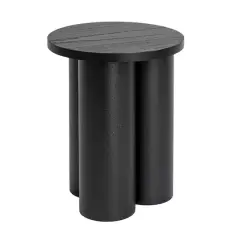 Hello Honey&reg; Round 3-Column End Table Black