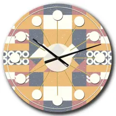 Designart 'Retro Geometric Design Vi Mid-Century Modern Wall Clock