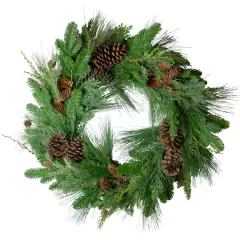 32" Cedar & Pinecone Wreath