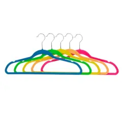 Simplify Slim Velvet Suit Hangers, 25ct. Neon