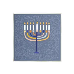 Stupell Industries Hanukkah Menorah Swirls Wall Art