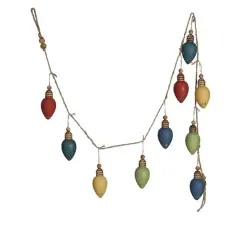 Hello Honey&reg; 6ft. Multicolor Wood String Lightbulb Garland