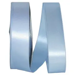 JAM Paper 1.5" x 100yd. Double Face Satin Ribbon Light Blue