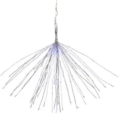 20" LED Lighted Firework Silver Branch Christmas Decoration Silver with Blue Lights