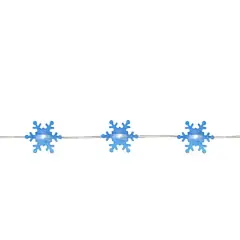 20ct. Blue Snowflake LED Christmas Fairy String Lights
