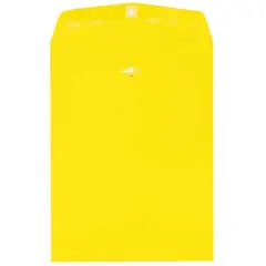 JAM Paper 9" x 12" Yellow Colored Envelopes with Clasp Closure, 100ct.