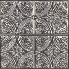 InHome Camden Antique Silver Faux Tin Peel & Stick Backsplash Tiles