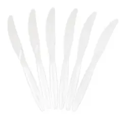 JAM Paper Premium Plastic Knives, 100ct. Clear