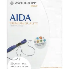 Zweigart&reg; Stern-Aida 14 Count Pre-Cut Fabric White