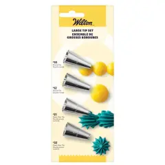 Wilton&reg; Large 4 Piece Tip Set