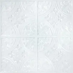 RoomMates Bright White Tin Tile Peel & Stick Backsplash