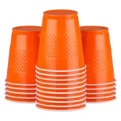 JAM Paper 12oz.Plastic Party Cups, 20ct. Orange