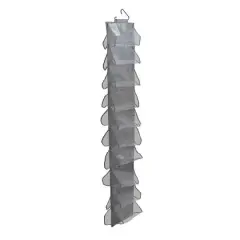 Household Essentials 20 Pocket Closet Shoe File Graphite