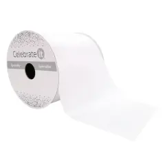 4" x 10yd. Satin Ribbon by Celebrate It&reg; Specialty White
