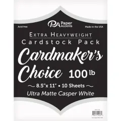 PA Paper&trade; Accents Cardmaker's Choice Casper 8.5" x 11" Extra Heavyweight Cardstock, 15 Sheets