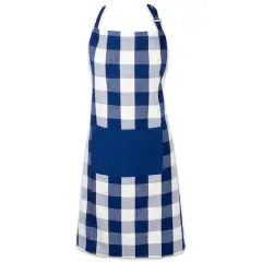 DII&reg; Buffalo Check Chef Apron Navy