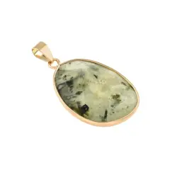 Prehnite Faceted Teardrop Pendant by Bead Landing&trade;