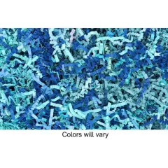 Essentials by Leisure Arts Crinkle Shred Box, 10lb. Assorted Blue