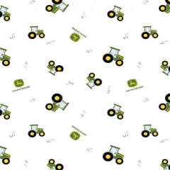 John Deere&reg; Nursery Tractor Toss Cotton Fabric