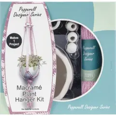 Pepperell Designer Pink Macram&eacute; Plant Hanger Kit