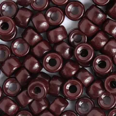 John Bead 9mm Opaque Glass Pony Beads, 100ct. Chocolate