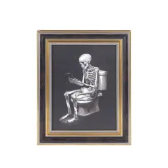 8" x 10" Skeleton with Toilet Wall D&eacute;cor by Ashland&reg;