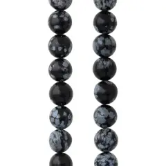 Black & Gray Jasper Round Beads, 8mm by Bead Landing&trade;