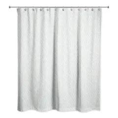 Quatre Shower Curtain Blue and White