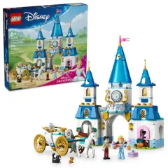 LEGO&reg; Disney Princess Cinderella&rsquo;s Castle & Horse Carriage Building Set 43275