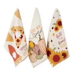 DII&reg; Thanksgiving Printed Dishtowel Set