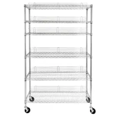 Honey Can Do Chrome 6-Tier Heavy-Duty Adjustable Shelving Unit
