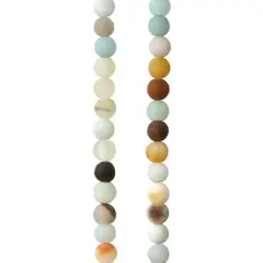 Multicolor Matte Amazonite Round Beads by Bead Landing&trade;