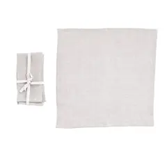 Hello Honey&reg; 18" Square Stonewashed Linen Dinner Napkins, 4ct. Ivory