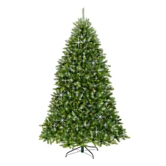 7.5ft. Pre-Lit Dunhill Fir&reg; Shimmer Artificial Christmas Tree, Clear Lights