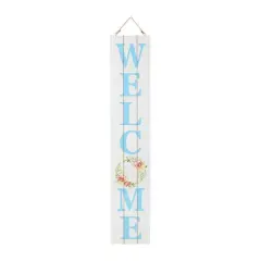 Glitzhome&reg; 42'' Happy Easter & Welcome Wooden Double-Sided Porch Sign