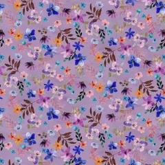 Fabric Editions Purple Bellino Foliage Cotton Fabric