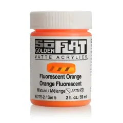 Golden&reg; 2oz. SoFlat Matte Acrylic Paint Fluorescent Orange