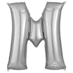 32" Silver Letter Foil Balloon M