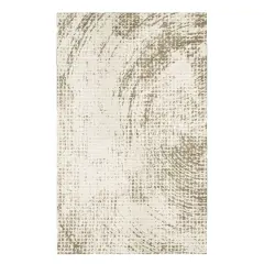 Glitzhome&reg; 5ft. x 8ft.Ivory & Tan Abstract Area Rug