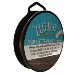 The Beadsmith&reg; Wire Elements&trade; 26 Gauge Tarnish Resistant Soft Temper Wire, 300ft. Vintage Bronze