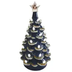 Santa's Workshop 14" NCAA College Team Ceramic LED Christmas Tree Auburn University