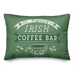 St. Patrick's Irish Coffee Bar Throw Pillow