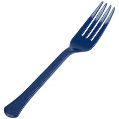 JAM Paper Premium Utensils Plastic Forks Party Pack, 48ct. Navy Blue