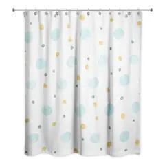 Cute Dots Shower Curtain Blue